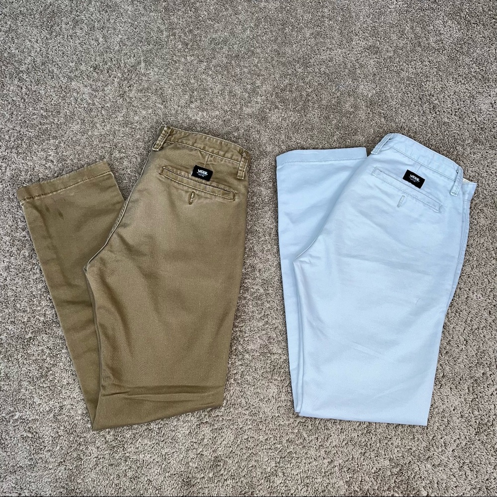 VANS Skater Khaki Chino Pants Khaki and Grey Lot of 2 30 x 30 mens